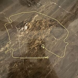 Mejuri 14ct solid gold baby box chain necklace 16-18 inches